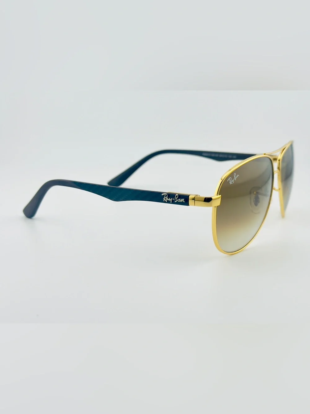 Ray-Ban Scuderia Ferrari Sunglasses RB8313M Gold Frame Brown Gradient Lenses New